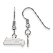 Seattle Seahawks Sterling Silver Extra Small Dangle Wire Earrings