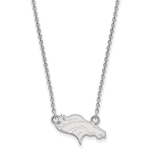 Denver Broncos Sterling Silver Small Pendant with Necklace