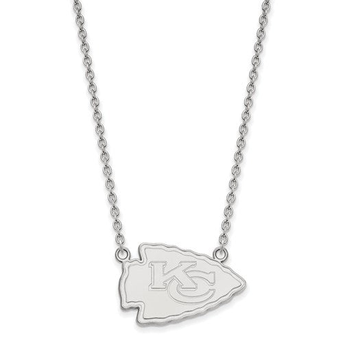 Kansas City Chiefs Sterling Silver Large Pendant with Necklace