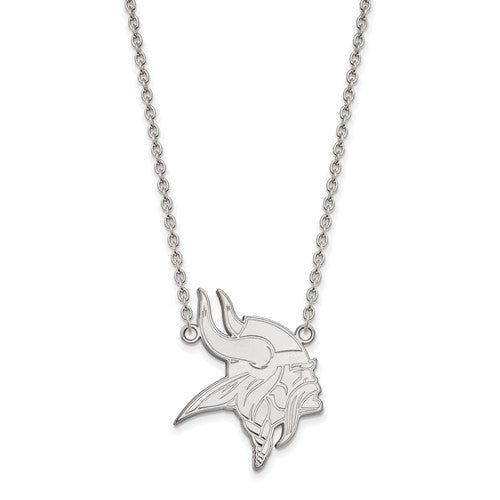 Minnesota Vikings 14k White Gold Large Pendant with Necklace