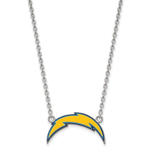 Los Angeles Chargers Sterling Silver Large Pendant with Necklace