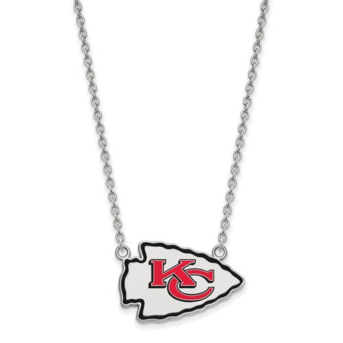 Kansas City Chiefs Sterling Silver Large Pendant with Necklace