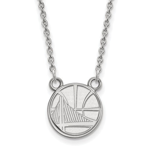 Golden State Warriors Sterling Silver Gold Plated Small Pendant Necklace