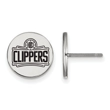 Los Angeles Clippers Sterling Silver Small Enamel Disc Earrings