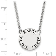 Kappa Alpha Theta Sorority Sterling Silver Small Enameled Pendant Necklace