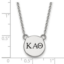 Kappa Alpha Theta Sorority Sterling Silver Extra Small Enameled Pendant Necklace