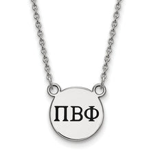 Pi Beta Phi Sorority Sterling Silver Extra Small Enameled Pendant Necklace