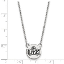 Los Angeles Clippers Sterling Silver Small Enamel Disc Necklace