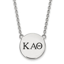 Kappa Alpha Theta Sorority Sterling Silver Small Enameled Pendant Necklace