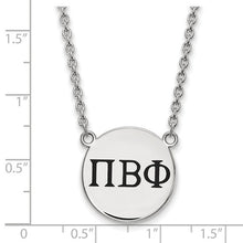 Pi Beta Phi Sorority Sterling Silver Small Enameled Pendant Necklace