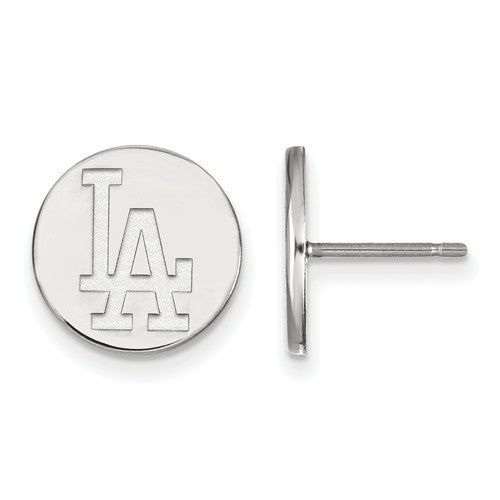 Los Angeles Dodgers Sterling Silver Small Disc Earrings