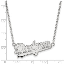 Los Angeles Dodgers Sterling Silver Large Pendant Necklace