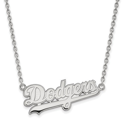 Los Angeles Dodgers Sterling Silver Large Pendant Necklace