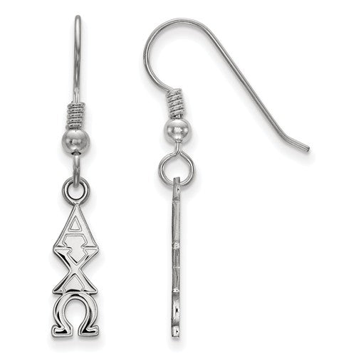 Alpha Chi Omega Sorority Sterling Silver Dangle Earrings