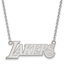 Los Angeles Lakers Sterling Silver Large Pendant Necklace