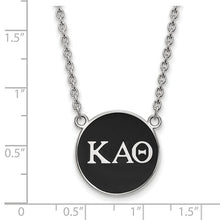 Kappa Alpha Theta Sorority Sterling Silver Small Enameled Pendant Necklace