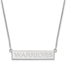 Golden State Warriors Sterling Silver Small Bar Necklace