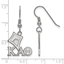 Kappa Alpha Theta Sorority Sterling Silver Small Dangle Earrings