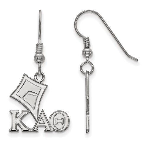 Kappa Alpha Theta Sorority Sterling Silver Small Dangle Earrings