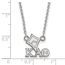 Kappa Alpha Theta Sorority Sterling Silver Extra Small Pendant Necklace