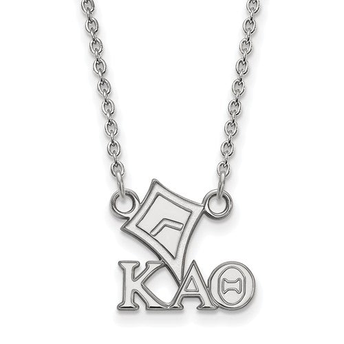 Kappa Alpha Theta Sorority Sterling Silver Extra Small Pendant Necklace