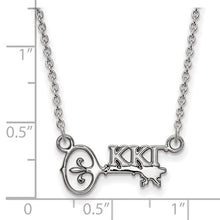 Kappa Kappa Gamma Sorority Sterling Silver Extra Small Pendant Necklace