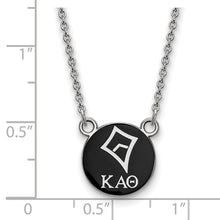 Kappa Alpha Theta Sorority Sterling Silver Extra Small Enameled Pendant Necklace