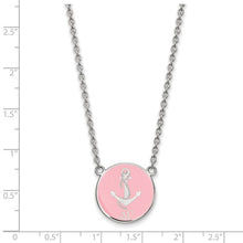 Delta Gamma Sorority Sterling Silver Medium Enameled Pendant Necklace