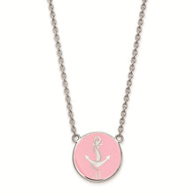 Delta Gamma Sorority Sterling Silver Medium Enameled Pendant Necklace