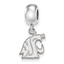 Sterling Silver LogoArt Washington State University Dangle Charm Bead