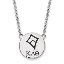 Kappa Alpha Theta Sorority Sterling Silver Small Enameled Pendant Necklace