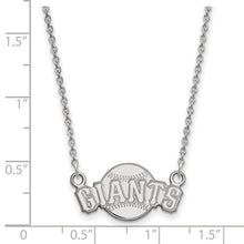 San Francisco Giants 10k White Gold Small Pendant Necklace