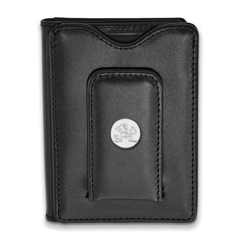 University of Notre Dame Black Leather Money Clip Wallet