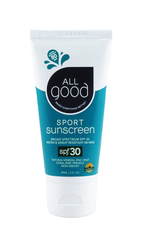 ION Health All Good SPF 30 Sport Sunscreen Lotion, Water Resistant, 3 oz.
