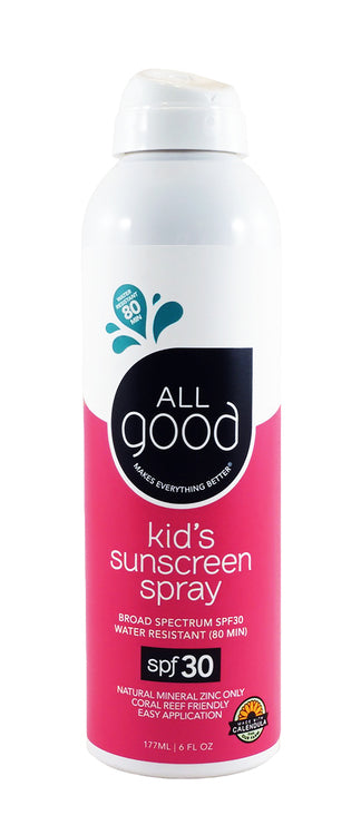 ION Health All Good SPF 30 Kids Sunscreen Spray, Water Resistant, 6 oz.