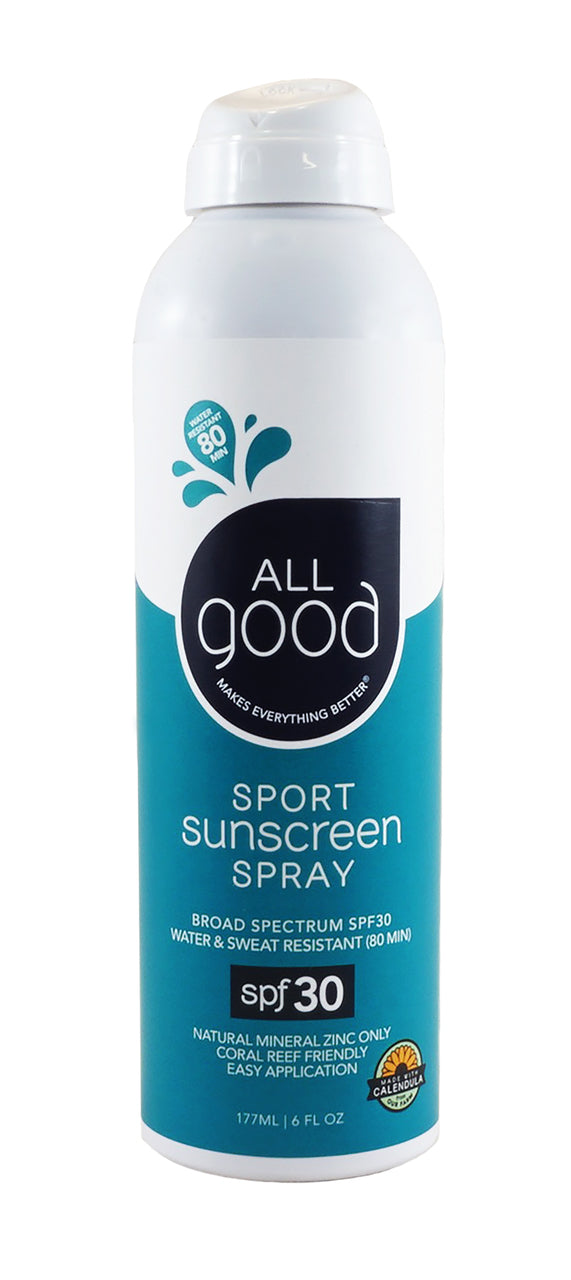 ION Health All Good SPF 30 Sport Sunscreen Spray, Water Resistant, 6 oz.