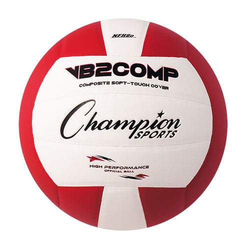 Champion Sports Official Size Composite Volleyball Red